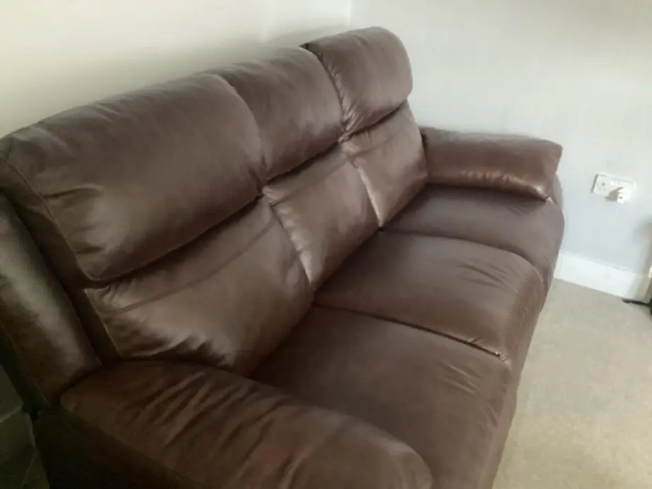 Harvey’s leather sofa