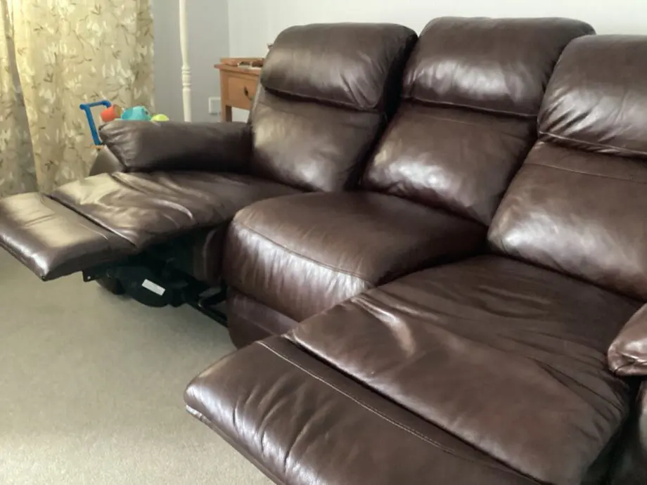 Harvey’s leather sofa