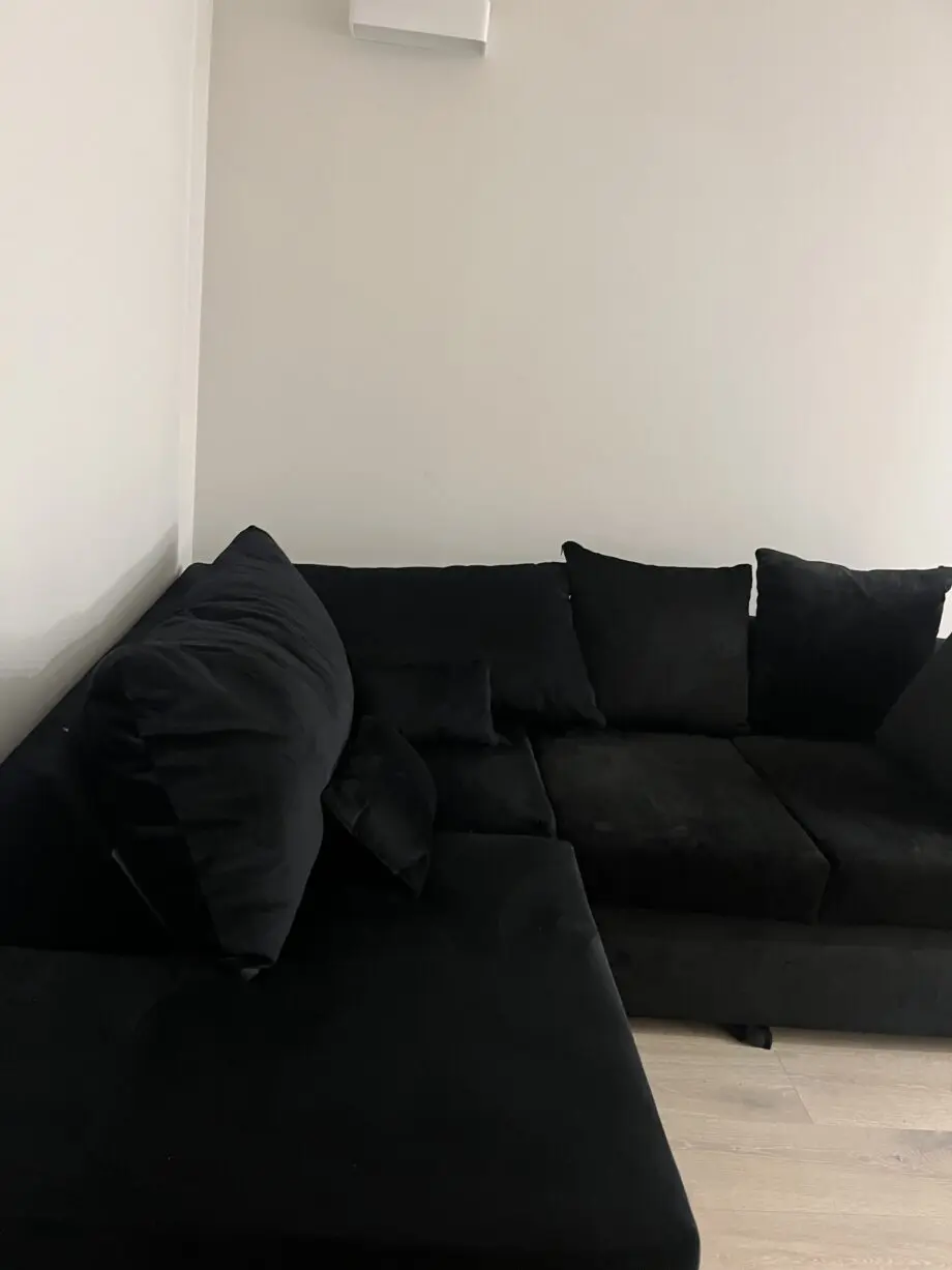 Black corner sofa