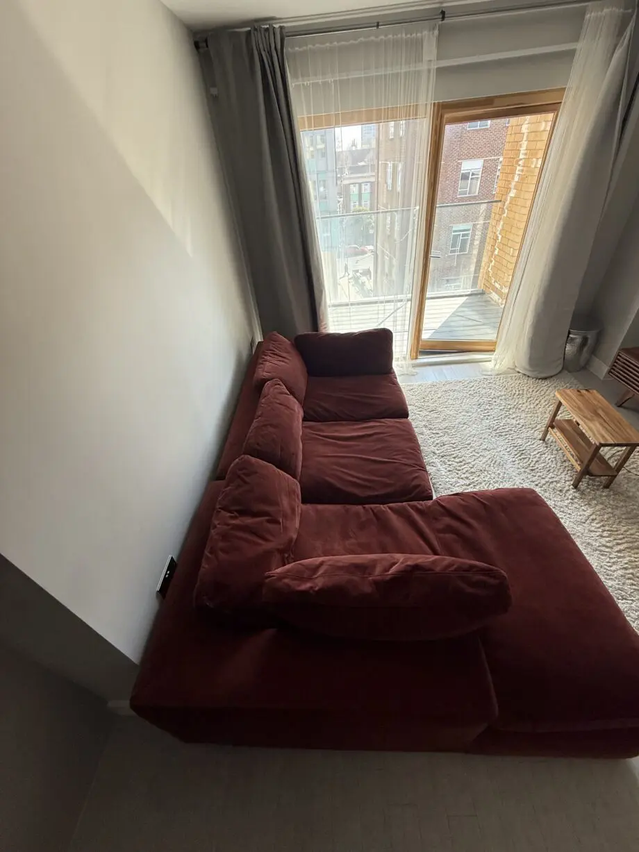 Made.com Amber Velvet, Samona Right Hand Facing Chaise End Sofa