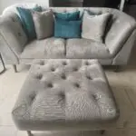 Sofology 2 Seater Sofa- etched velvet mink