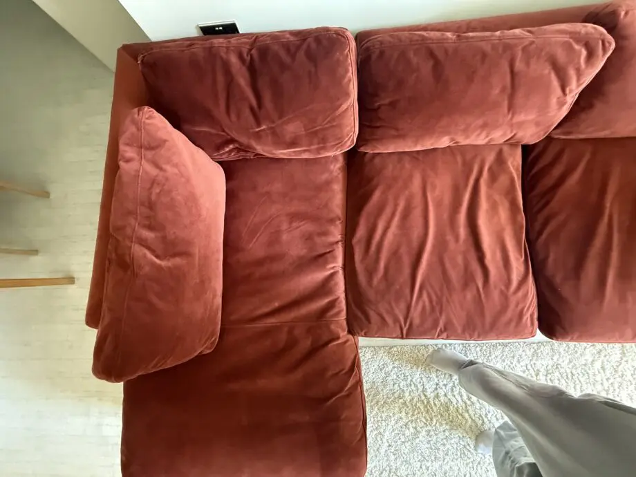 Made.com Amber Velvet, Samona Right Hand Facing Chaise End Sofa