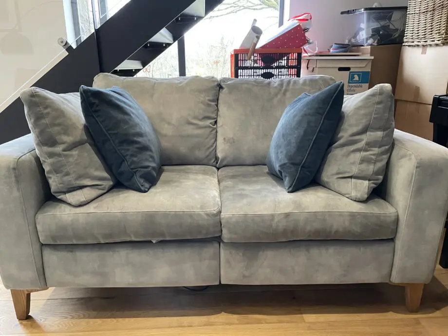 Grey/Blue 2-Seater Sofa