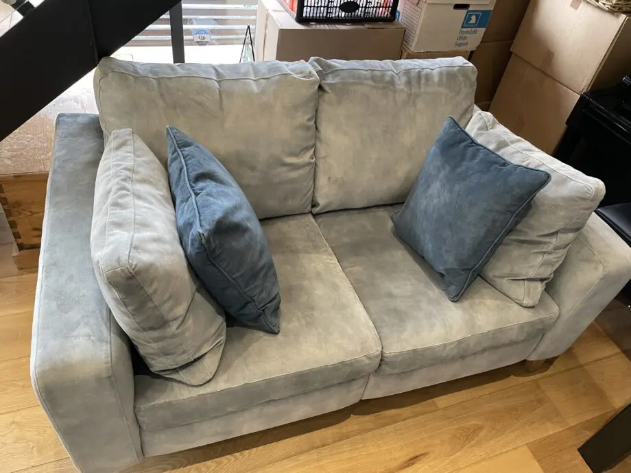 Grey/Blue 2-Seater Sofa