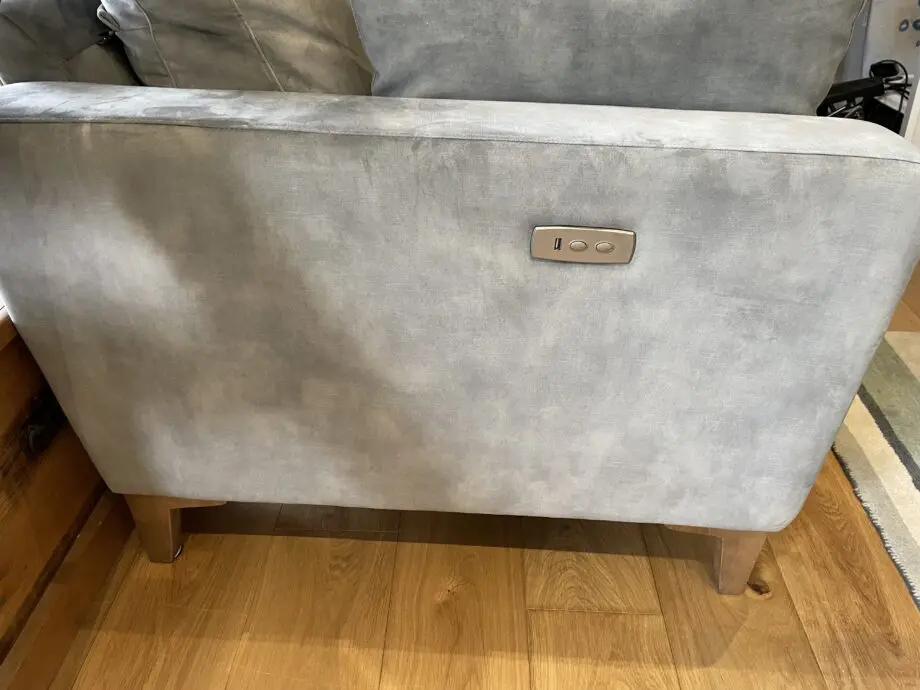 Grey/Blue 2-Seater Sofa