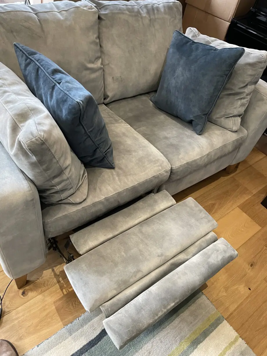 Grey/Blue 2-Seater Sofa