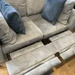 Grey/Blue 2-Seater Sofa