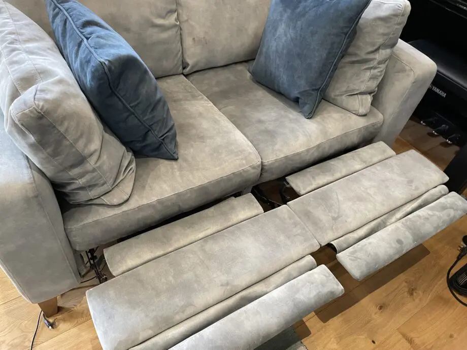 Grey/Blue 2-Seater Sofa