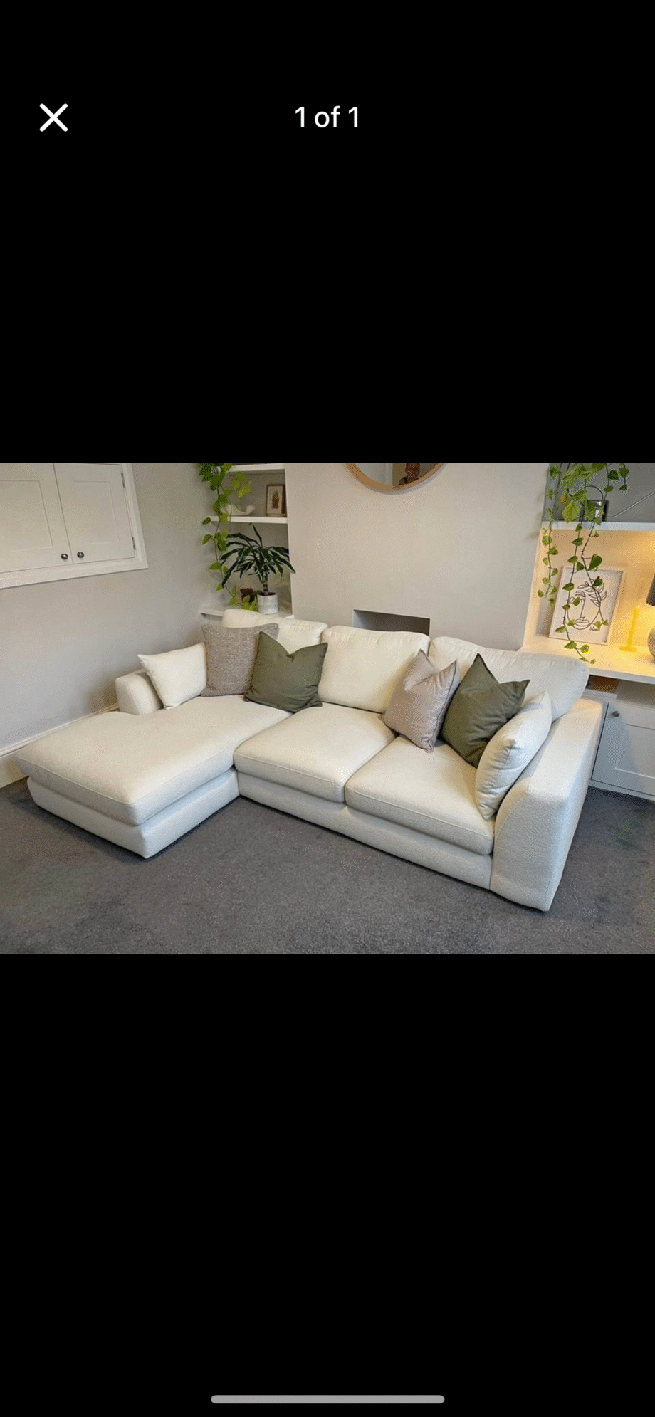 Beige Sofa 3 Seater With High Back