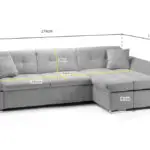 Honey Pot Furniture - Grey&Black Sofa Bed