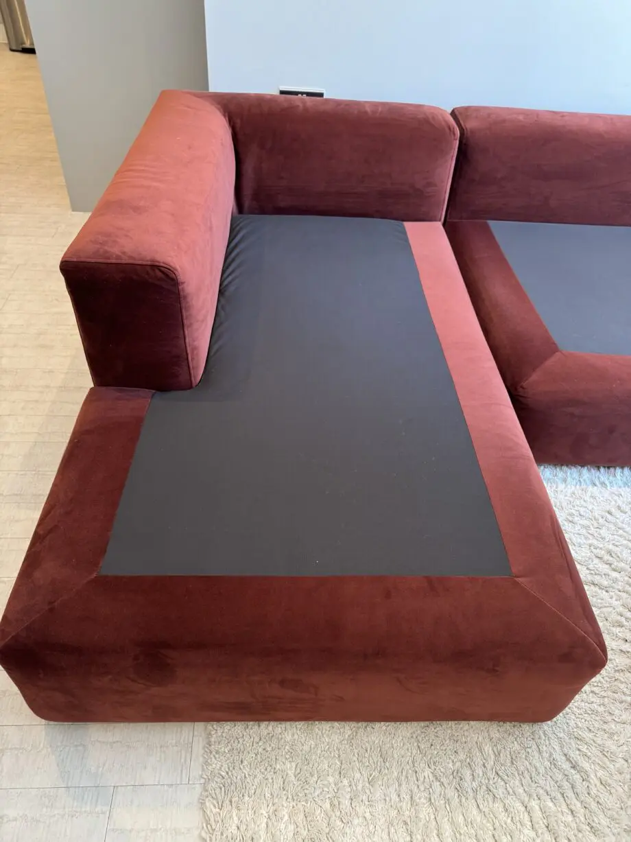 Made.com Amber Velvet, Samona Right Hand Facing Chaise End Sofa