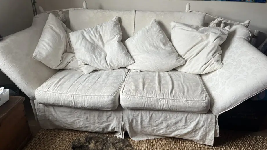 Regal style high arm double sofa