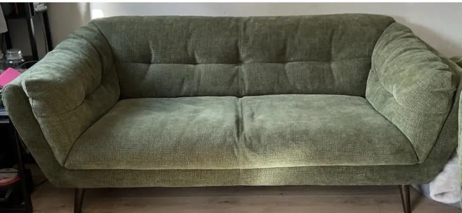 3 & 2 Seater Sofa Suite – Olive Chenille