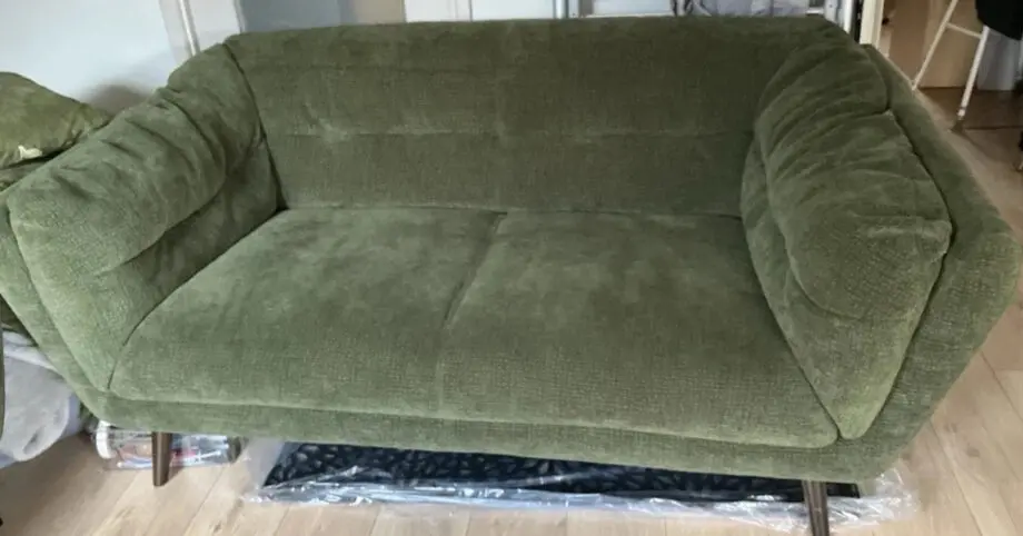 3 & 2 Seater Sofa Suite – Olive Chenille