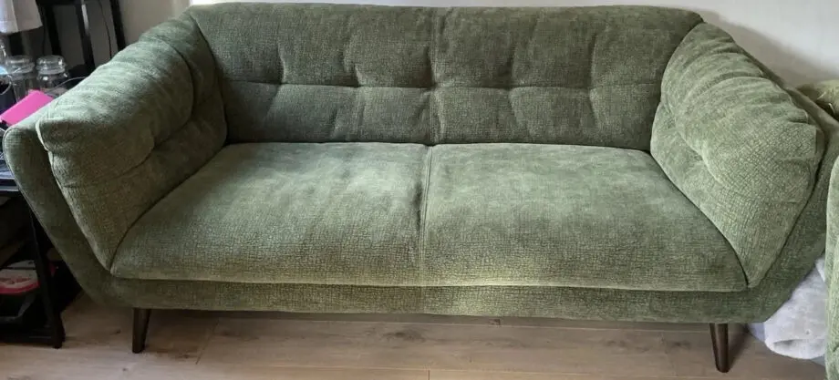 3 & 2 Seater Sofa Suite – Olive Chenille