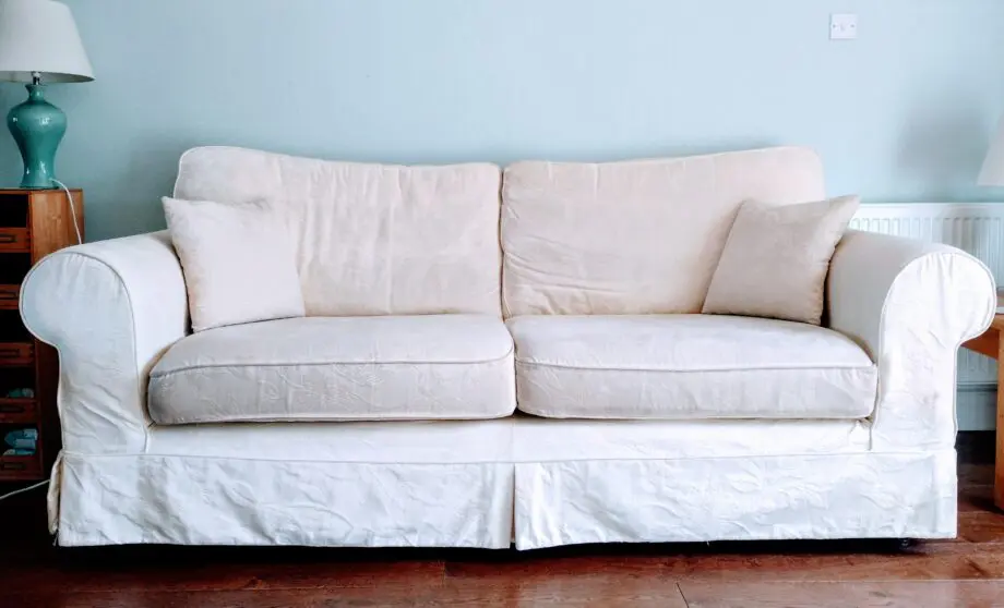 M&S 3 Seater Sofa in cream jacquard floral fabric