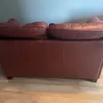 Large 2 seater red leather Lazy Boy, used but good condition