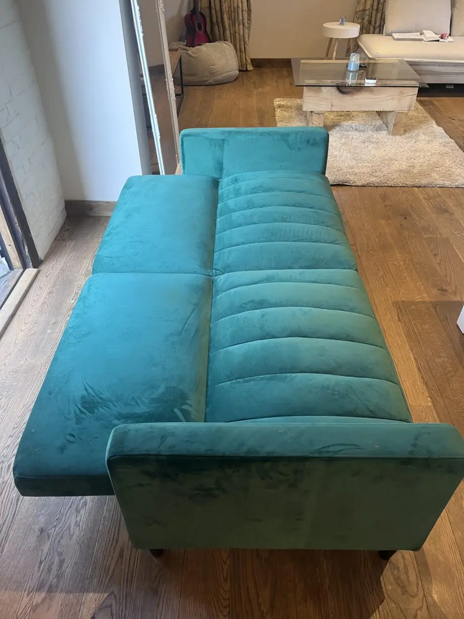 Great 2/3 sofa bed in dark green