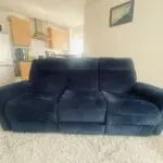 Monte Velvet Reclining 3 Seater Sofa LuxeNavy 30763341