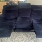 Monte Velvet Reclining 3 Seater Sofa LuxeNavy 30763341