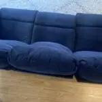 Monte Velvet Reclining 3 Seater Sofa LuxeNavy 30763341