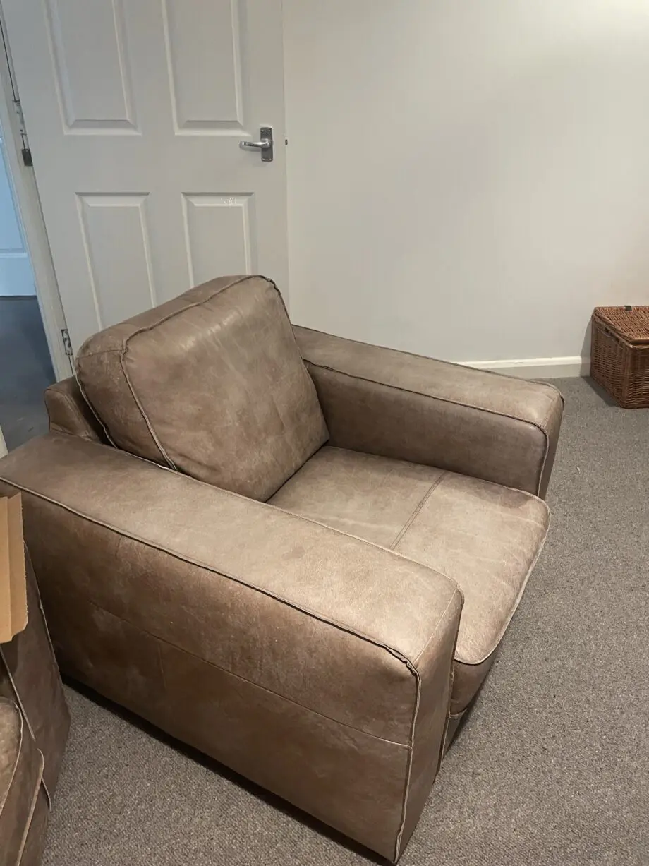 DFS light brown armchair