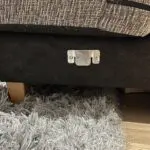 Grey corner sofa with swivel chair
