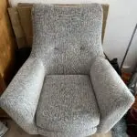 Grey corner sofa with swivel chair