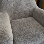 Grey corner sofa with swivel chair