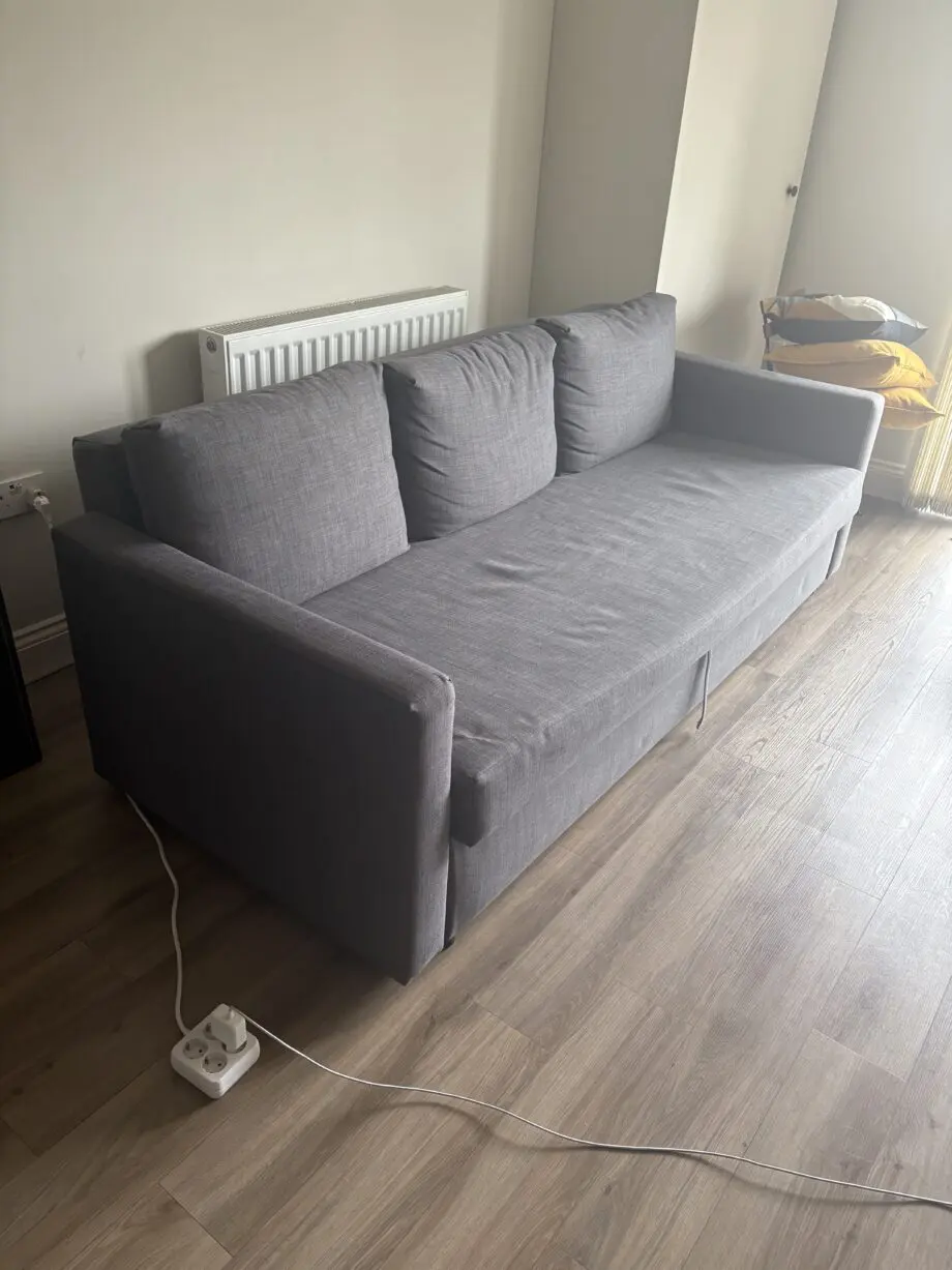 IKEA FRIHETEN Three-seat sofa-bed, Skiftebo dark grey