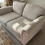 DFS speckled oatmeal 2 seater sofa