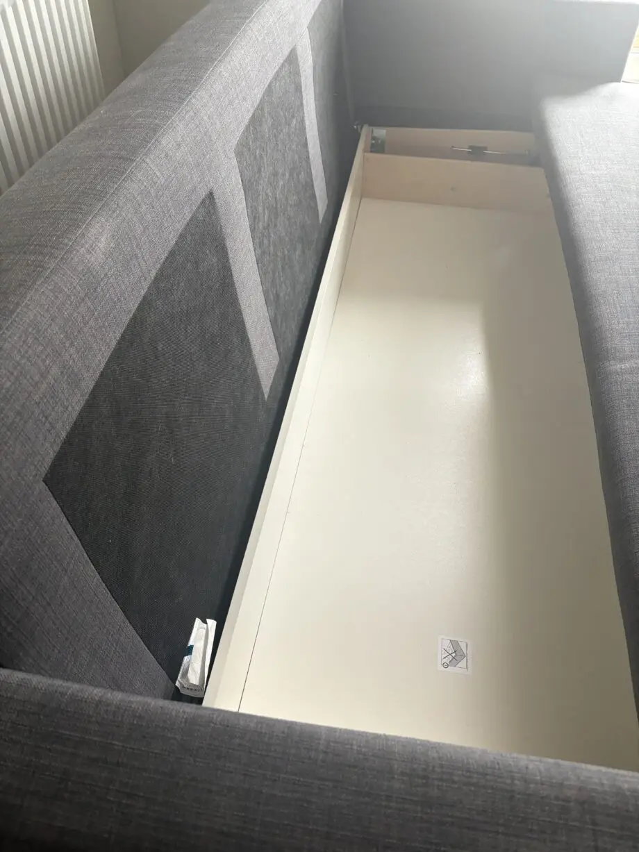 IKEA FRIHETEN Three-seat sofa-bed, Skiftebo dark grey