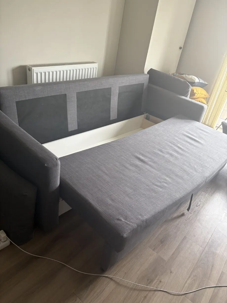IKEA FRIHETEN Three-seat sofa-bed, Skiftebo dark grey