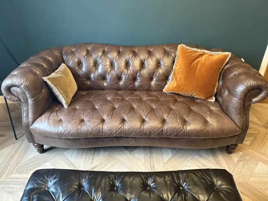 DFS brown chesterfield suit