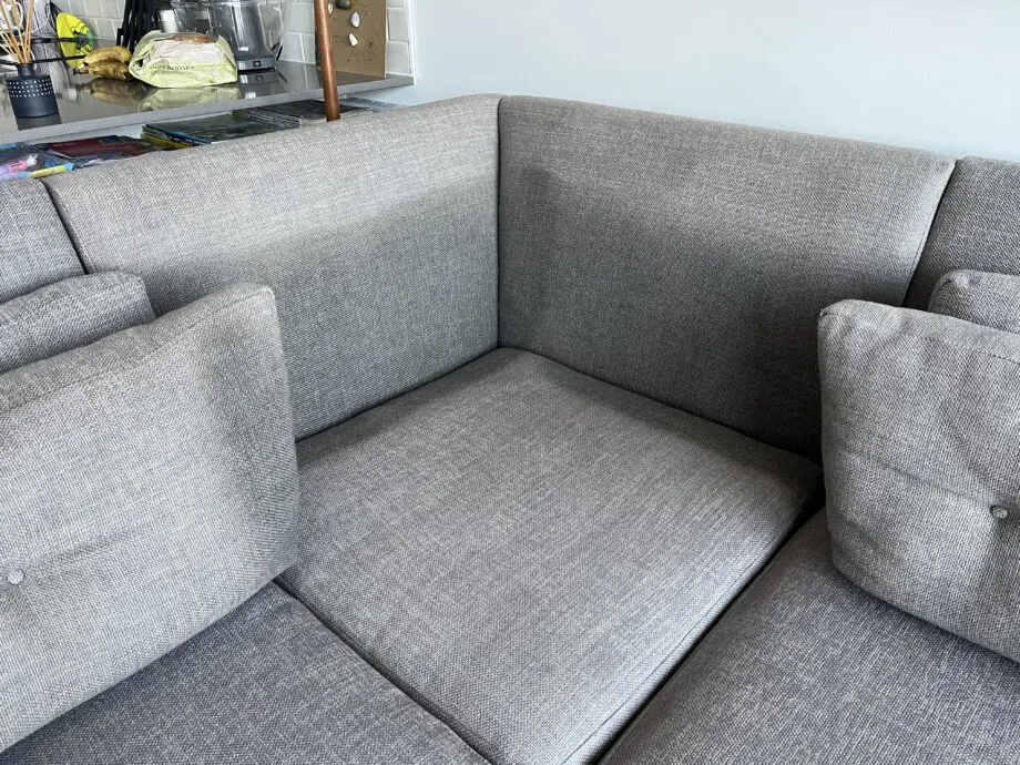 West Elm Midcentury corner sofa in grey