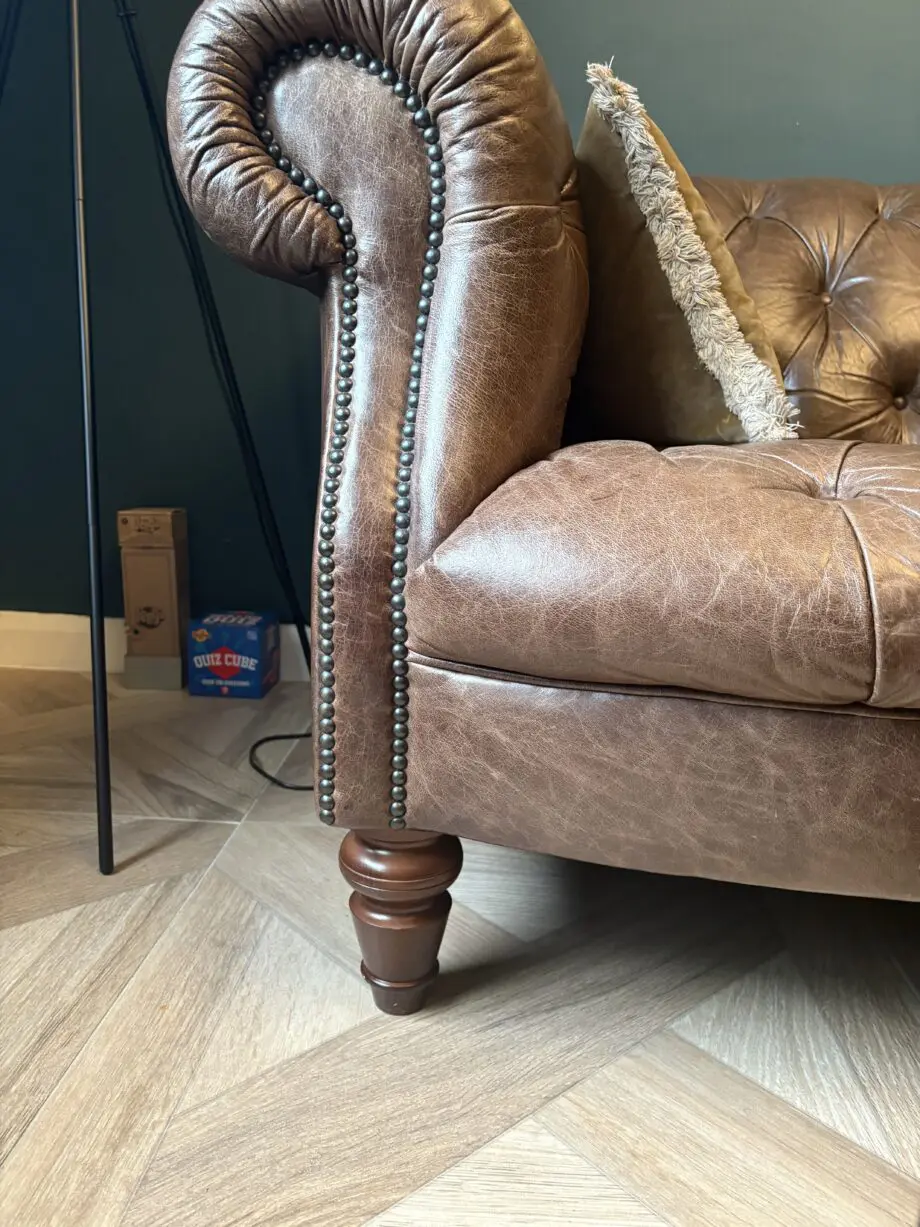 DFS brown chesterfield suit