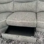 DFS Grey corner sofa with reclining hairs