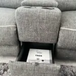 DFS Grey corner sofa with reclining hairs