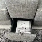 DFS Grey corner sofa with reclining hairs