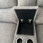 DFS Grey corner sofa with reclining hairs