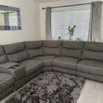DFS Grey corner sofa with reclining hairs