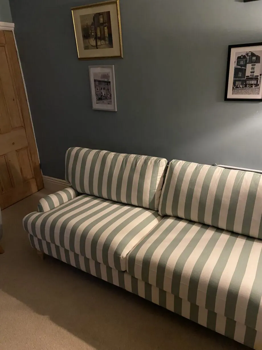Dusk Green Stripe Hampshire 3 Seater Sofa