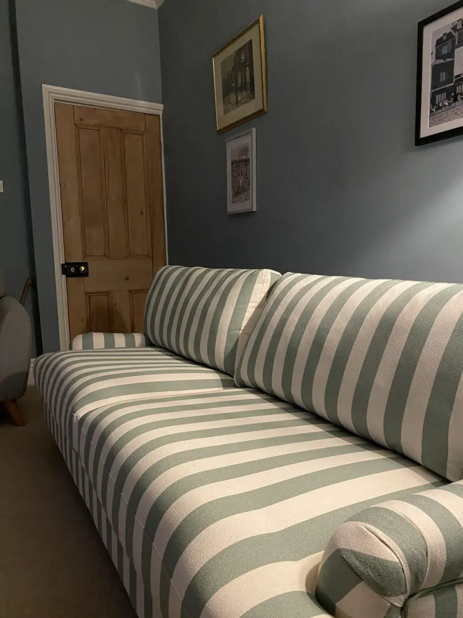 Dusk Green Stripe Hampshire 3 Seater Sofa