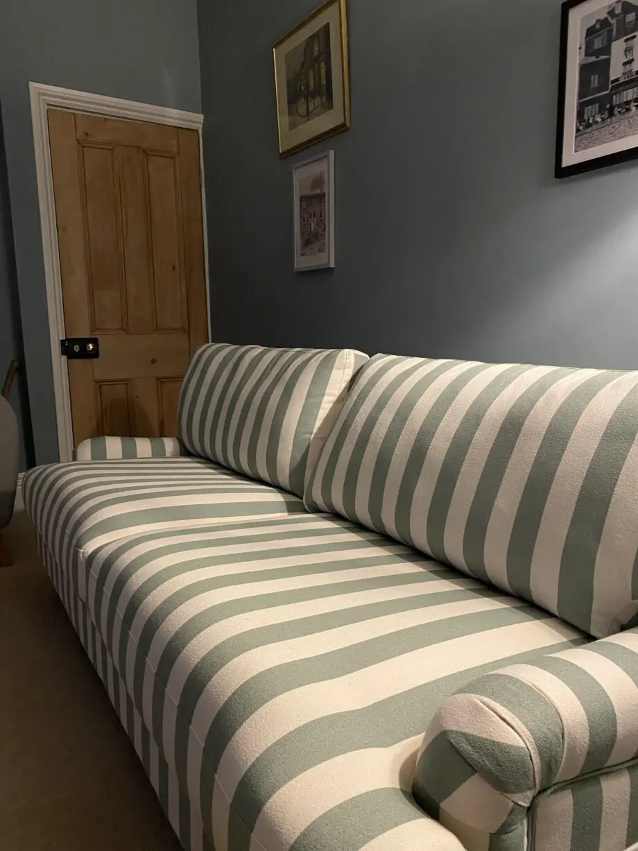 Dusk Green Stripe Hampshire 3 Seater Sofa