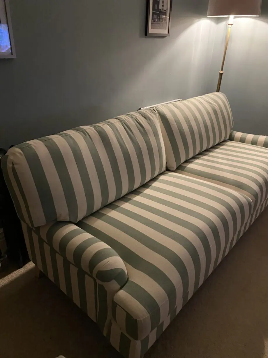 Dusk Green Stripe Hampshire 3 Seater Sofa