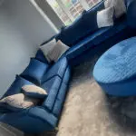 Navy blue sofa