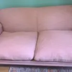 Loaf Pink Linen Pudding Sofa - Medium