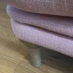 Loaf Pink Linen Pudding Sofa - Medium