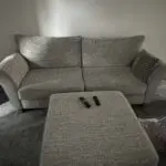 SCS AURORA3 3 SEATER SOFA COLOUR: LUNA COLLECTION SILVER
