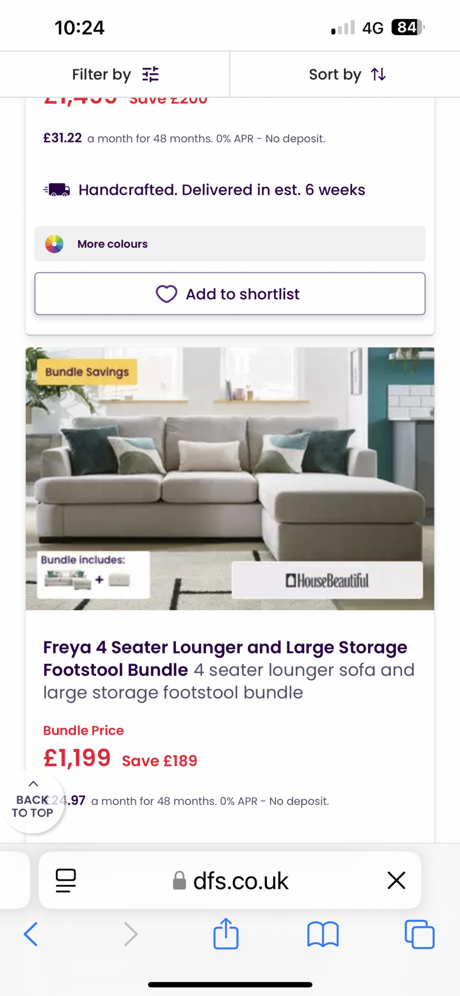 DFS Freya corner sofa Grey